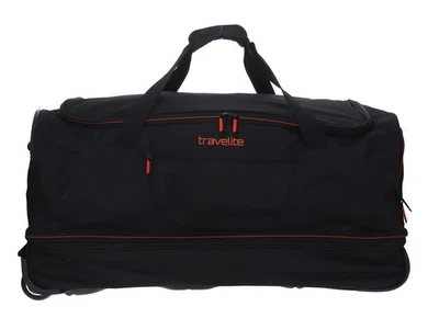 travelite Basics Wheeled Duffle M Reisetasche Trolley Black / Orange schwarz - Bild 1 von 4