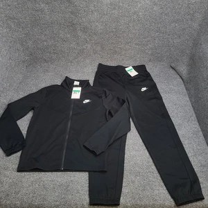 Nike Tracksuit Kids Extra Large Black Sportswear Zip Jacket & Pants Set Boys XL - Picture 1 of 24