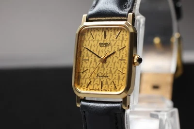  Vtg 1986 N MINT Seiko Exceline 1221-5720 YANMAR Tank Quartz Womens Watch JAPAN - Image 1 of 4