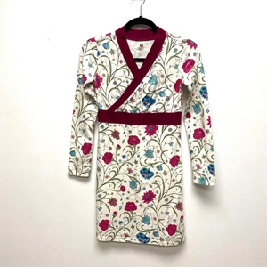 Tea Kids Girls Multicolor Floral Long Sleeve Guadalupe Wrap Neck Dress 12 - Picture 1 of 6