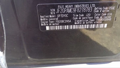 Cinturón de seguridad conductor delantero retractor compatible con 15-17 XV CROSSTREK 12071780 Foto 1 de 4