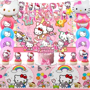 Artículos para fiesta de cumplimientos de Hello Kitty, set de decoraciones para fie - Imagen 1 de 11