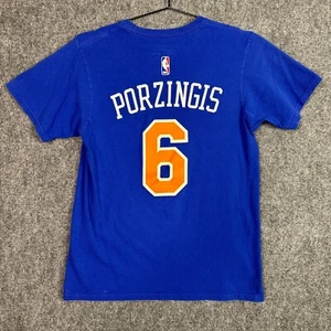 New York Knicks Shirt Mens Medium #6 Kristaps Porzingis Adidas Go To Tee Adult - Picture 1 of 16