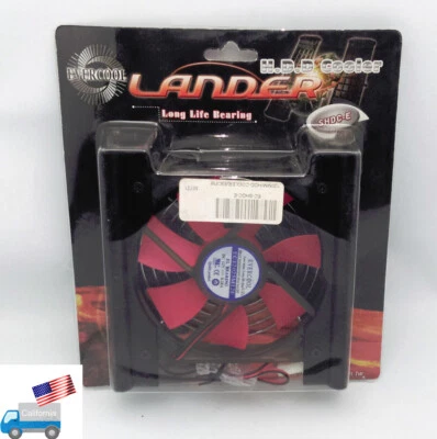 NEW Evercool Lander SHDC-E Large 120mm Red Cooling Fan PC Hard Drive HDD Cooler - Image 1 of 4