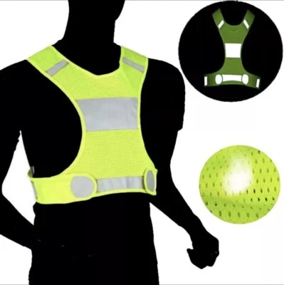 High Visibility Hi Vis Running Vest Reflective Cycling Bib Safety Top Walking  - Image 1 of 4