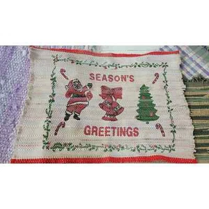 Vintage Woven Christmas Rug - Picture 1 of 4