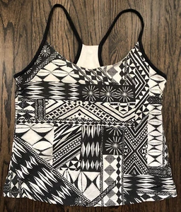 Patagonia Black White print tank Top bra Womens XL - Picture 1 of 6