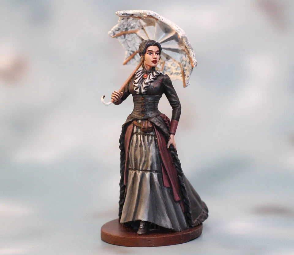 ⭐Estatuilla 3D miniatura coleccionable de niña gótica. Plástico 54mm 1/32 PINTADO⭐ Foto 1 de 4