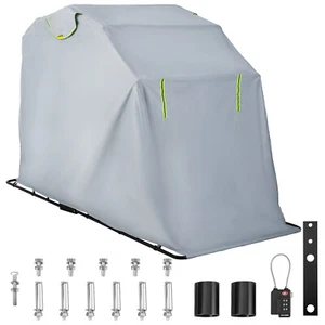 VEVOR Motorcycle Shelter Motorcycle Cover Large Motorcycle Shelter Shed w/ Lock - Picture 1 of 12