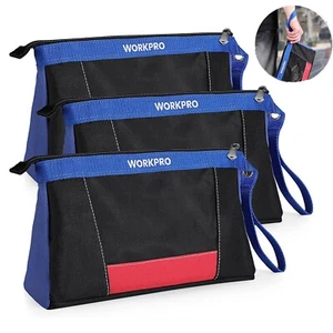 WORKPRO 12" Heavy-Duty Small Tool Bag 3 Pack with Zipper,for Tool Storage - Picture 1 of 7