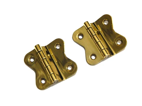 Hoosier Cabinet Hinge For Upper Door Polished Solid Brass Pair Cover
