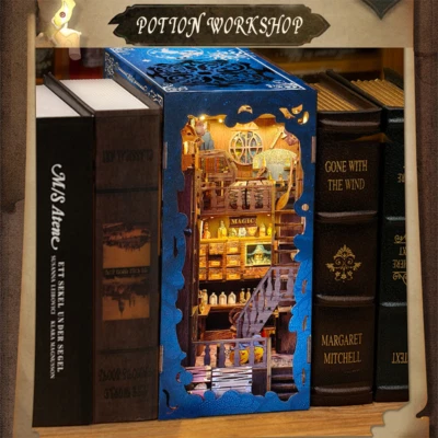 Potion Workshop Book Nook 3D Wooden Puzzle Toys Dollhouse for Adult Boys Gifts - Image 1 of 4