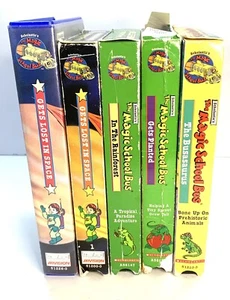 Lot of (5) 1995-1997 The Magic School Bus VHS Tapes PBS TV Series Scholastic - Picture 1 of 4