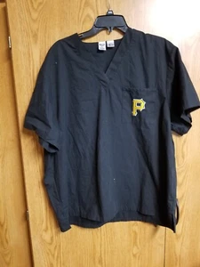 Pittsburgh Pirates Scrubs Short Sleeve Workers Top Men's Size X-Large - Picture 1 of 3