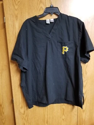 Blusa Médica Estampada de Trabajadores de Manga Corta de Pittsburgh Pirates Para Hombre Talla X-Grande  Foto 1 de 3