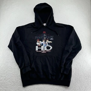 Majestic Philadelphia Phillies 2010 Postseason H20 Hoodie Mens Medium Black MLB - Picture 1 of 7