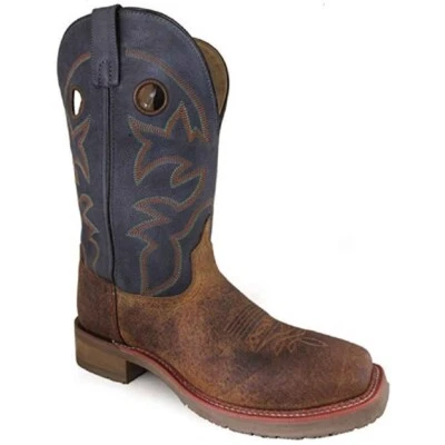 ¡Nuevo! BOTAS VAQUERAS WESTERN 'PARKER' MARRONES Y AZULES MARRONES Smoky Mountain para hombre ¡en 5 TALLAS! Foto 1 de 2
