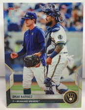 Omar Narvaez 2022 Topps Now Road To Opening Day SP #OD-336 - MILWAUKEE BREWERS