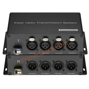 Extender professionale XLR bilanciato audio su fibra ottica LC SFP trasmissione A set - Foto 1 di 23