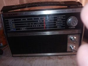 VINTAGE SANO 2100 PORTABLE RADIO AM FM TV1 TV2 WB 70’s Needs Work  - Picture 1 of 14
