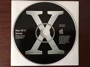 Apple Mac OS X Server 10.3 with unlimited clients key, Original 4 CD set w/Docs - Picture 1 of 6