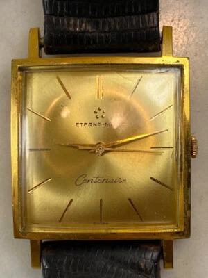 Relógio automático ETERNA MATIC CENTENAIRE. 21 joias caixa folheada a ouro 1428U Suíça - Imagem 1 de 4