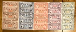 Jason Island Großhandel Set. 25 Stk. 5 x £20, £10, £5, £1, 50p Scheine. - Bild 1 von 8