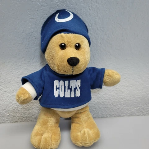 Indianapolis Colts NFL 12" Stuffed Plush Teddy Bear Good Stuff Blue Jersey Hat Cover