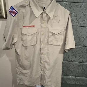 Vented Microfiber Poly Boy Scout BSA UNIFORM SHIRT Mens Small Short Sleeve L73 - Picture 1 of 8