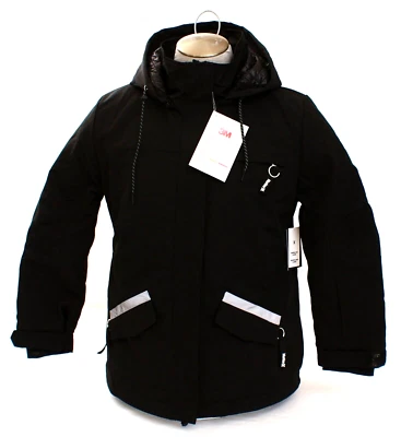 Chaqueta para nieve Hurley negra Flurry resistente al viento con capucha para mujer talla grande L Foto 1 de 4