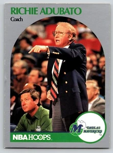 1990-91 NBA Hoops #310 Richie Adubato Basketball Card Dallas Mavericks - Bild 1 von 2