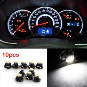 10x Pure White T5/T4.7 Neo Wedge LED Instrument Cluster Panel Dash Light Bulbs - Picture 1 of 7