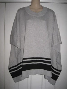 Brave + True grey/navy knit poncho vest jumper (12/14/16/18/20/22/24/26)-$99.95 - Picture 1 of 5