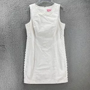 Abito senza guaina floreale Lilly Pulitzer taglia 8 foderato scintillante iridescente - Foto 1 di 14