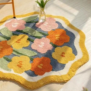 Living Pashmina Carpet Irregular Soft No-slip Bedroom Sofa Table Pad Countryside - Picture 1 of 8