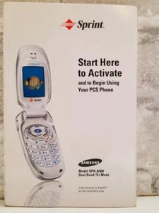 Teléfono Sprint PCS Samsung SPH-A500 Manual Original Doble Banda Tri Modo 2002 Propietarios - Imagen 1 de 6