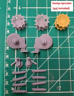Tamiya 1/35 M2 Bradley Corrected Hull Mounts, Shocks, and Sprockets - Image 1 of 4