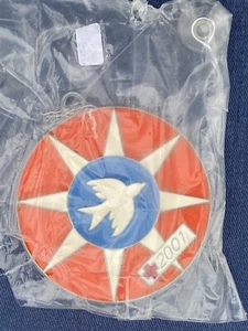 Ornament Patriotic White Dove Red Cross Window Decor NIB FREE Shipping - Picture 1 of 10
