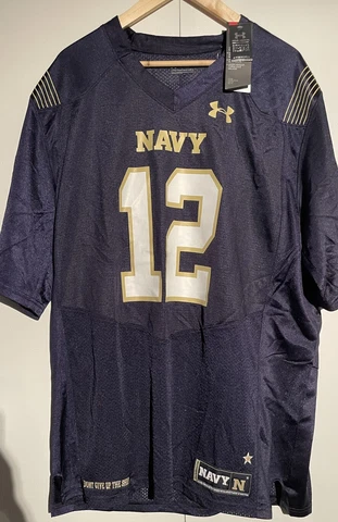 NAVY UNDER ARMOUR  DON'T GIVE UP THE SHIP OFFICIAL ON-FIELD #12 JERSEY Cover