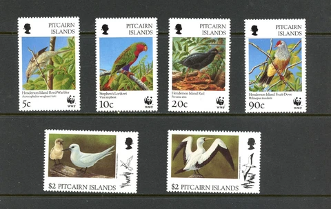 Q929   Pitcairn Islands   1996    birds   6v.   MNH Cover