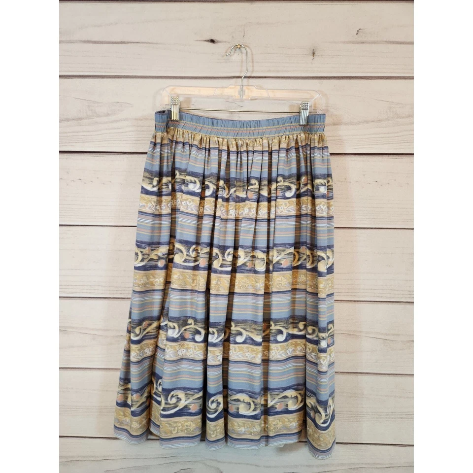 Faldas midi Stonebridge para mujer multicolor floral cintura elástica línea A talla 1X Foto 1 de 4