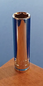 Quinn 3/8" Drive 6 Pt. Deep Socket Polished Chrome Pick a Size NEW SAE MM Metric - Picture 1 of 1
