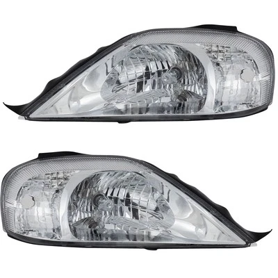 Conjunto de faróis para 2000-2005 Mercury Sable esquerda e direita com lâmpada 2 peças - Imagem 1 de 4