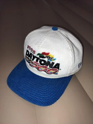 Daytona 500 шляпа крышка Snap назад мужской один размер NASCAR гонки 1995 вельвет New Era - Изображение 1 из 4