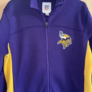 NFL Minnesota Vikings Purple Gold Embroidered Full Zip Waffle Jacket Size L NWOT - Picture 1 of 11