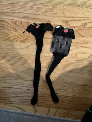 Sexy red de nido de abeja BANDA tops medias altas hasta la rodilla medias de nylon con una fresa Foto 1 de 4