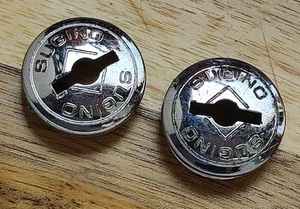 Old BMX Vintage NOS SUGINO Chrome CRANK DUST CAPS CT MAXY Flight 400 super - Picture 1 of 2