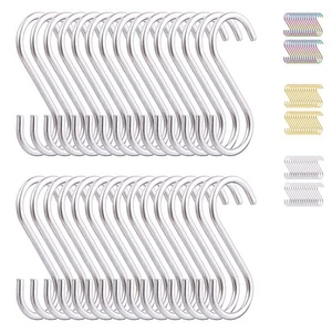 Paquete de 30 ganchos S para colgar, metal de acero inoxidable de alta resistencia para fines múltiples... - Imagen 1 de 6
