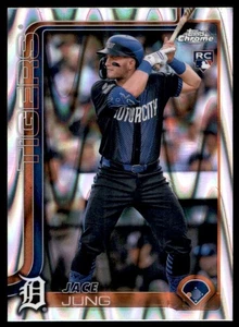 2025 Topps Chrome #225 Jace Jung Rookie RayWave Refractor - Picture 1 of 2