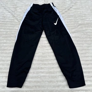 Nike Dri Fit Boys Kids Black with White Stripes Jogger Sweatpants Size Large - Picture 1 of 8